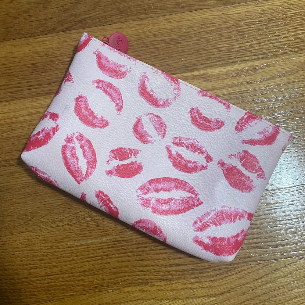 Pink Lip Makeup Bag